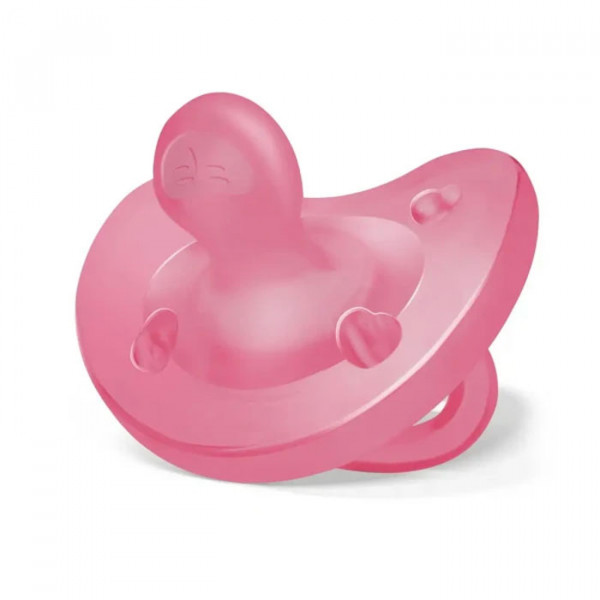 Chicco Πιπίλα Όλο Σιλικόνη Physio Soft Pink 16-36m+ C60-73091-93