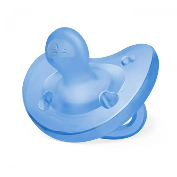Chicco Πιπίλα Όλο Σιλικόνη Physio Soft Light Blue 6-16m+ C60-73091-95