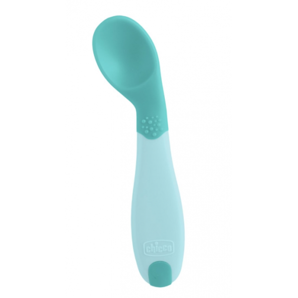 Chicco Κουτάλι Σιλικόνης Αρχής Για 8+ Μηνών Natural Βεραμάν F01-16100-25