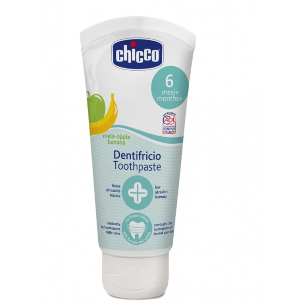 Chicco Οδοντόπαστα με Γεύση Μήλο-Μπανάνα 50ml 6m+ (Χωρίς Φθόριο) 02320-10