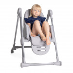 Chicco Κάθισμα Φαγητού Polly Armonia Steel P04-87140-05 Chicco Κάθισμα Φαγητού Polly Armonia Steel P04-87140-05