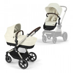 Cybex Καρότσι Eos Lux 2-in-1 Seashell Beige (Taupe Frame) 522003851