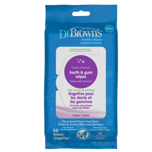 Dr. Brown's Μαντηλάκια Δοντιών Και Ουλών 30 τεμάχια 0m+ HG001