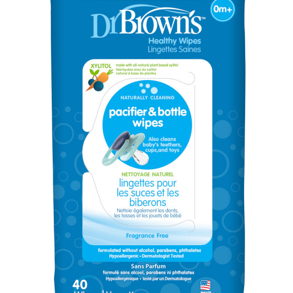 Dr Browns Μαντηλάκια καθαρισμού πιπίλας και θηλών 40τμχ HG040