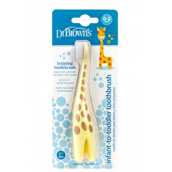Dr Browns Οδοντόβουρτσα 0-3μηνών Καμηλοπάρδαλη HG060