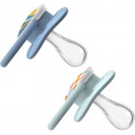 Dr Brown s Πιπίλα Σιλικόνης Advantage 0-6m, Γαλάζιο-Μπλέ, PA12002, 2τμχ