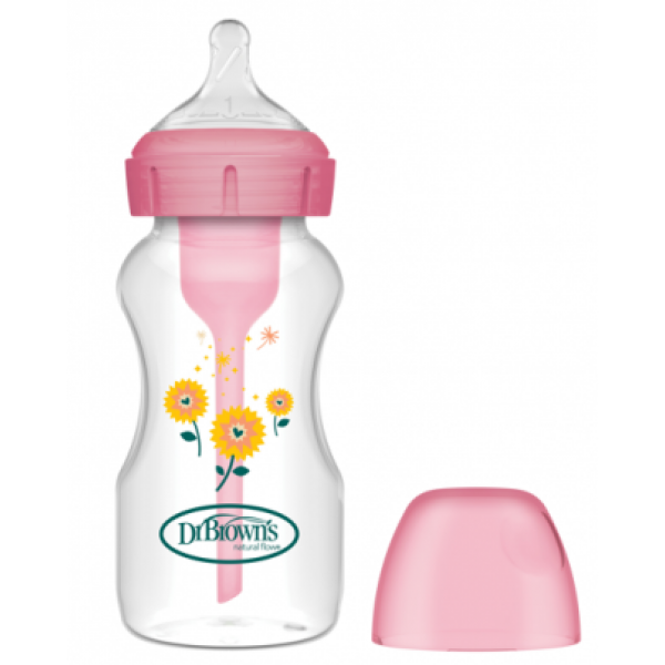Dr Brown s Μπιμπερό Πλαστικό Options+ Με φαρδύ λαιμό Poz 270ml WB91801