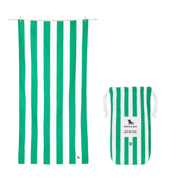 Dock & Bay Πετσέτα θαλάσσης Quickdry Cabana XLarge 200x90cm Cancun Green 5060668831069