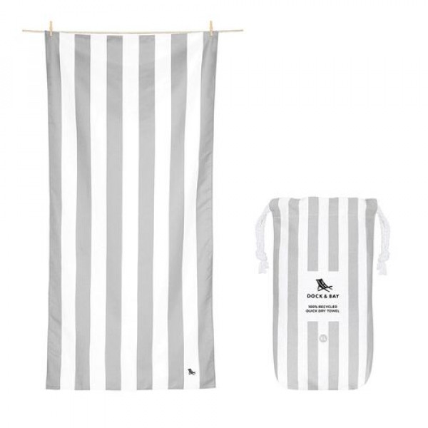 Dock & Bay Πετσέτα θαλάσσης Quickdry Cabana - Goa Grey Extra Large 200x90cm 5060668831106