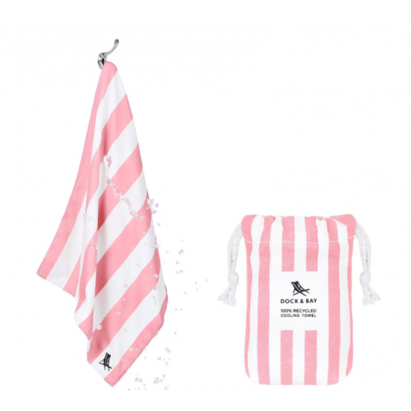 Dock & Bay Δροσιστική πετσέτα γυμναστικής 69x33cm Malibu Pink 5060668838174