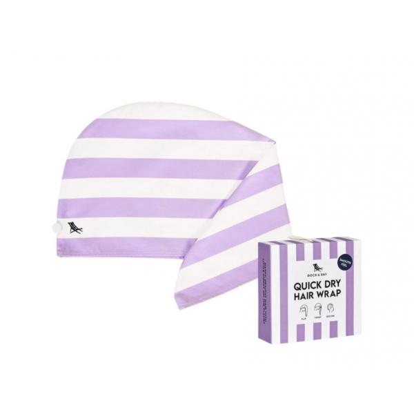 Dock & Bay Πετσέτα μαλλιών Τουρμπάνι Hair Wrap Lombok Lilac 5060668839089