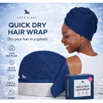 Dock & Bay Πετσέτα μαλλιών Τουρμπάνι με ελαφριά πικέ ύφανση 63x26cm Nautical Navy 5060668839102