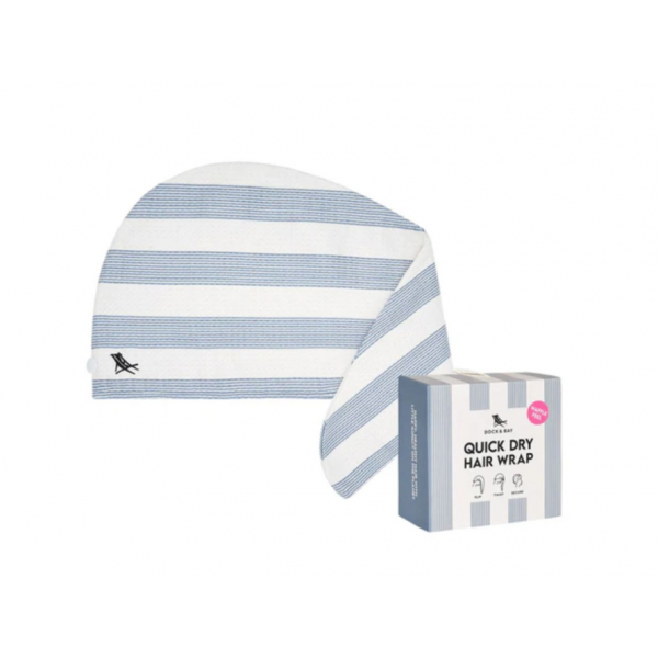 Dock & Bay Πετσέτα μαλλιών Τουρμπάνι με ελαφριά πικέ ύφανση 63x26cm Storm Cloud 5061011622365