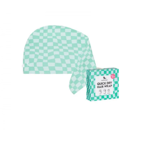 Dock & Bay Πετσέτα μαλλιών - Τουρμπάνι Hair Wrap - Check Mate 5061011623201