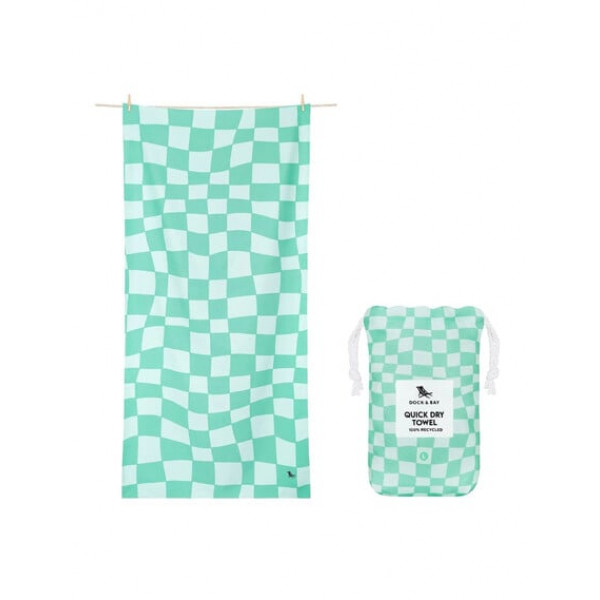 Dock & Bay Πετσέτα Θαλάσσης Quickdry - Check Mate Microfiber Μικροϊνες L 160x90εκ. 5061011623508