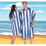 Dock & Bay Πόντσο ενηλίκων Quickdry Whitsunday Blue Microfiber 5061011623829