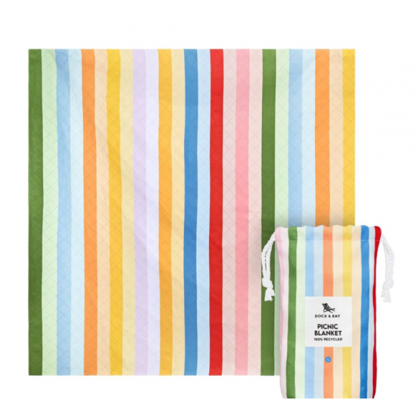 Dock & Bay Κουβέρτα πικνικ 170x170εκ Candy Stripes 5061011624116