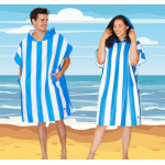 Dock & Bay Πόντσο Ενηλίκων Quickdry Bondi Blue Microfiber Μ 90x70 cm 5061011623836