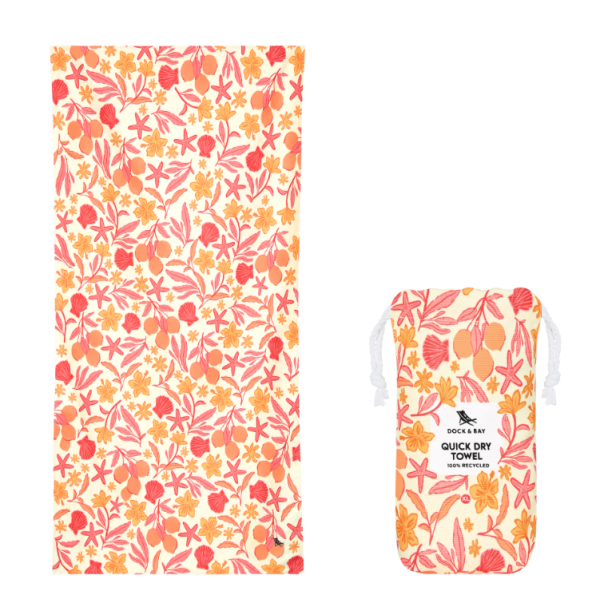 Dock & Bay Πετσέτα θαλάσσης Quickdry XL 200x90cm Tangerine Tide 5061011625311