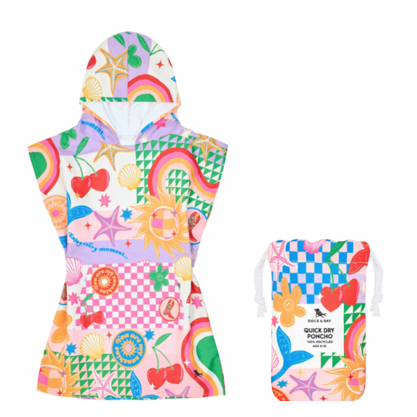 Dock & Bay Παιδικό πόντσο Quickdry  3-5 ετών Good Vibes Club Microfiber 5061011625427