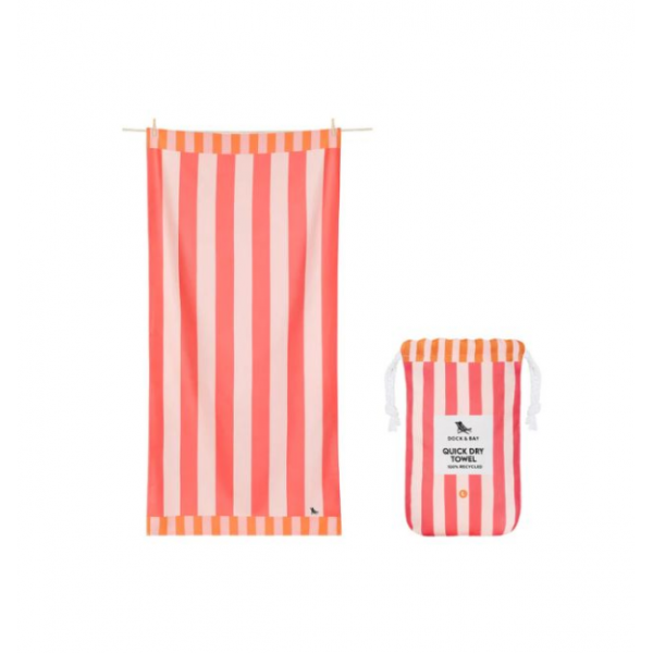 Dock & Bay Πετσέτα θαλάσσης Quickdry XL 200x90εκ. Raspberry Road 5061011628343