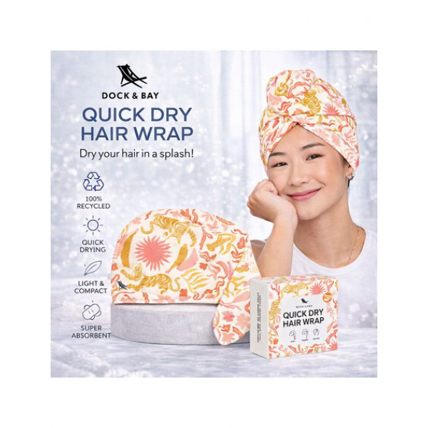 Dock & Bay Πετσέτα μαλλιών - Τουρμπάνι με ελαφριά πικέ ύφανση 63x26cm - Tiger Palm 5061011628459