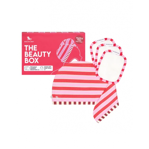 Dock & Bay Σετ δώρου με Πετσέτα μαλλιών - Τουρμπάνι & Πετσετάκια Ντεμακιγιάζ - Cherry Bomb 5061011628527