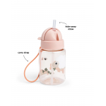 Done by Deer Παγουρι Με καλαμάκι Σιλικόνης Tiny Farm powder 6m+ 280ml BR79502