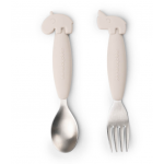 Done by Deer Κουταλι και Πηρουνι Deer Friends Sand  12M+ 2 τεμ BR79506