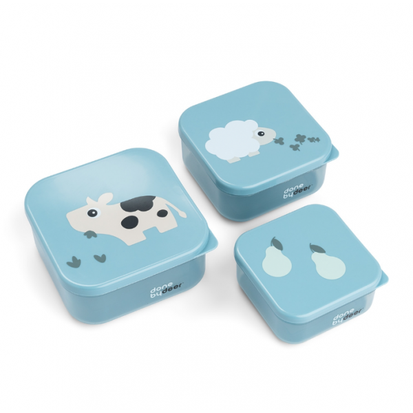 Done by Deer Δοχείο Αποθήκευσης Snack tiny farm blue 3 τεμ 240ml- 370ml- 540ml BR79520