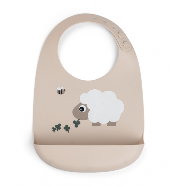 Done by Deer Σαλιάρα Από Σιλικόνη Sheepy Sand BR79535