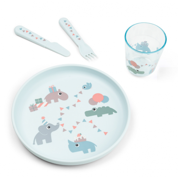 Done By Deer Σετ Φαγητού Celebration Blue +0μ 3 τεμ BR79537