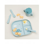 Done by Deer Δίσκος Από Πλαστικό Με Χωρίσματα Elphee Blue BR79543