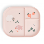 Done by Deer Δίσκος Από Πλαστικό Με Χωρίσματα Tiny Farm Powder BR79544