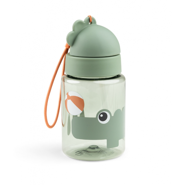 Done by Deer Παγούρι Πλαστικό Με Καλαμάκι Playground Green 280 ml BR79660