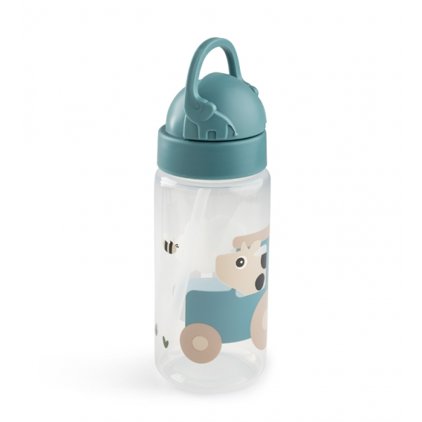 Done by Deer Παγουρι Με καλαμάκι Σιλικόνης Tiny Farm Blue 350ml BR79976