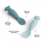 Done by Deer Εκπαιδευτικά Κουτάλια από σιλικόνη tiny farm blue +0μ 2 τεμ BR79982