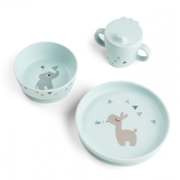 Done by Deer Σετ Φαγητού Celebration Blue 3 τεμάχια BR90004