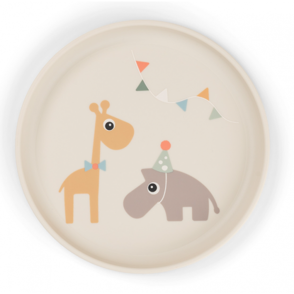 Done by Deer Πιάτο Από Πλαστικό Με Αντιολισθιτική Βάση Celebration Sand BR90005