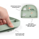 Done by Deer Δίσκος Από Πλαστικό Με Χωρίσματα Playground Green BR90009