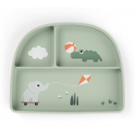 Done by Deer Δίσκος Από Πλαστικό Με Χωρίσματα Playground Green BR90009