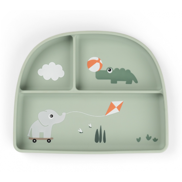 Done by Deer Δίσκος Από Πλαστικό Με Χωρίσματα Playground Green BR90009