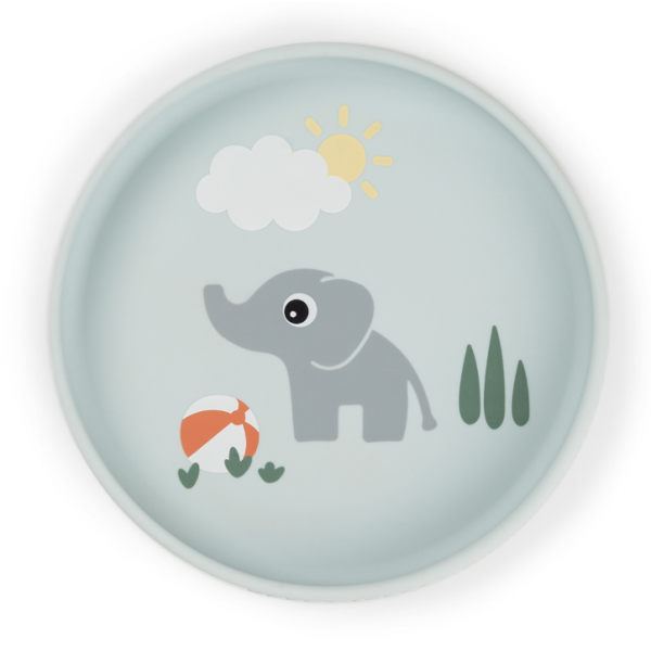 Done by Deer Πίατο Από Σιλικόνη Με Αντιολισθητική Βάση Playground Blue BR90011