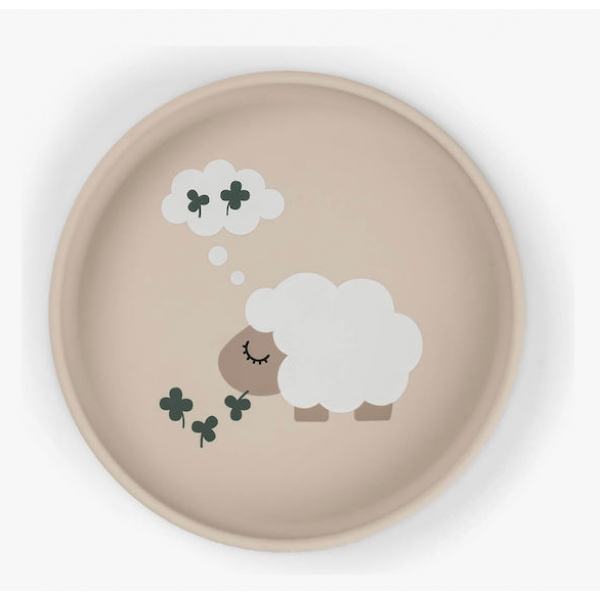 Done by Deer Πίατο Από Σιλικόνη Με Αντιολισθητική Βάση Tiny Farm Sand BR90013