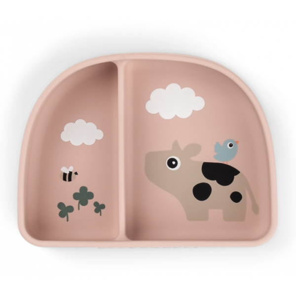 Done by Deer Μπωλ Από Σιλικόνη Με Χωρίσματα Tiny Farm Powder BR90016