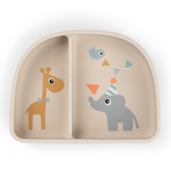 Done by Deer Μπωλ Από Σιλικόνη Με Χωρίσματα Celebration Sand BR90018