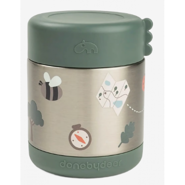 Done by Deer Ισοθερμικό Δοχείο Φαγητού Tiny Trails Green 300 ml BR90112