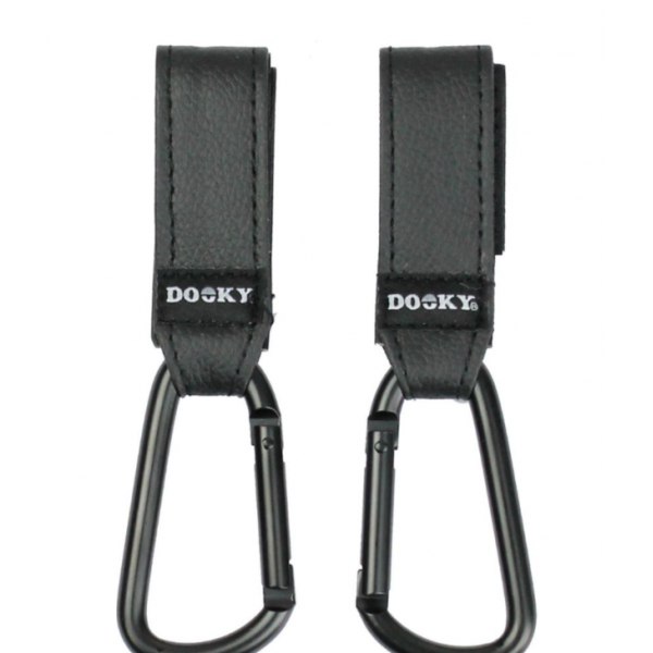 Dooky Σετ 2 μικροί γάντζοι καροτσιού Black DK-5027001