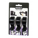 Dooky Πολυχρηστικά κλιπς καροτσιού σετ των 3 Black DK-5027101
