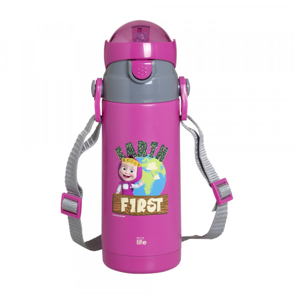 eco life Θερμός 400ml Kids 'Masha - Earth First' (magenta) 5208009004585